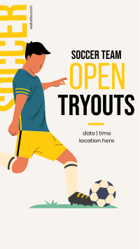 Soccer Tryouts Facebook story Image Preview