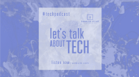 Glass Effect Tech Podcast Facebook Event Cover Design