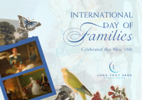 Renaissance Collage Day of Families Postcard Image Preview