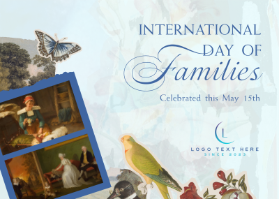 Renaissance Collage Day of Families Postcard Image Preview