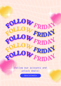 Quirky Follow Friday Flyer Design