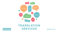 Translation Services Facebook Event Cover Design