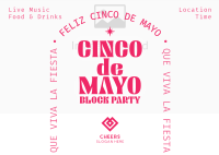 Cinco De Mayo Block Party Postcard Design