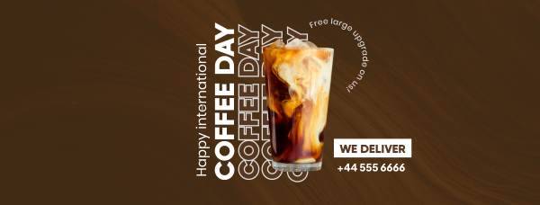 Ice Coffee Day Facebook Cover Design Image Preview