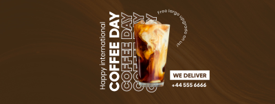 Ice Coffee Day Facebook cover Image Preview