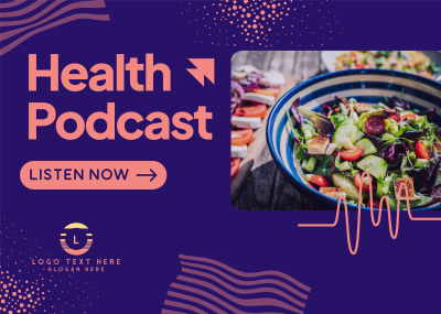Health Podcast Postcard Image Preview