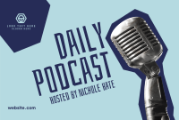 Daily Podcast Cutouts Pinterest Cover Design