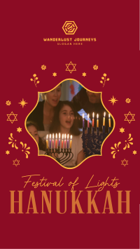 Celebrate Hanukkah Family Facebook story Image Preview