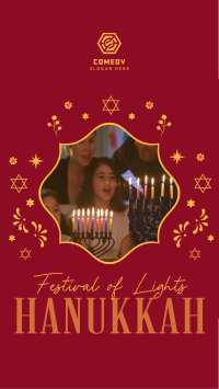 Celebrate Hanukkah Family Facebook story Image Preview