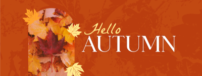 Hello There Autumn Greeting Facebook cover Image Preview