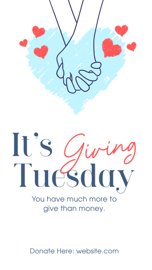 Giving Tuesday Hand Instagram story Image Preview