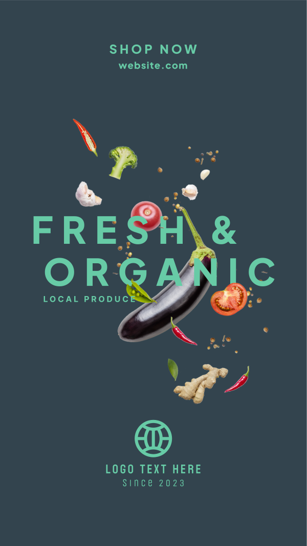 Fresh Vegetables Facebook Story Design