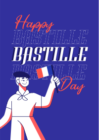 Hey Hey It's Bastille Day Flyer Design