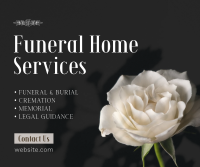 Funeral White Rose Facebook post Image Preview