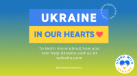 Ukraine In Our Hearts Facebook Event Cover Design