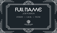 Modern Art Deco Business Card Preview