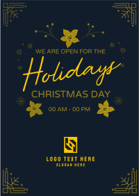 Open On Holidays Flyer Design