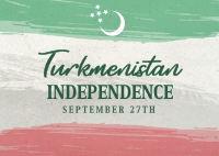 Turkmenistan Independence Day Postcard Design