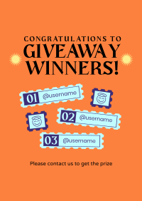 Giveaway Winners Stamp Poster Image Preview