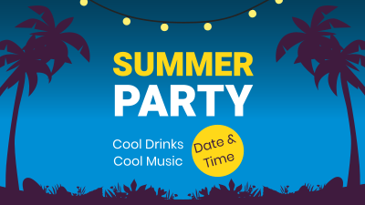 Summer Night Party Facebook event cover