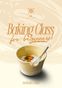 Beginner Baking Class Flyer Design