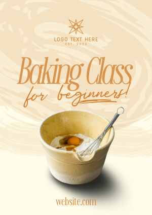 Beginner Baking Class Flyer Image Preview