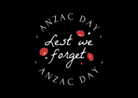 Anzac Day Emblem Postcard Image Preview