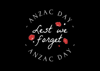 Anzac Day Emblem Postcard Image Preview