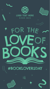 Book Lovers Doodle TikTok video Image Preview