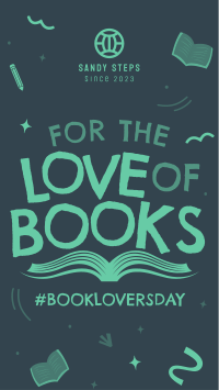 Book Lovers Doodle TikTok Video Image Preview