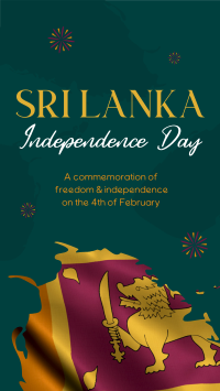 Sri Lankan Flag YouTube Short Design