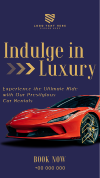 Luxurious Car Rental Service Instagram reel Image Preview