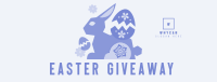 Floral Easter Bunny Giveaway Facebook cover Image Preview
