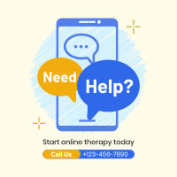 Online Therapy Consultation Instagram Post Design
