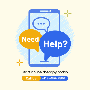 Online Therapy Consultation Instagram post Image Preview
