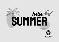 Hello Summer Postcard Design