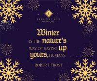 Winter Quote Snowflakes Facebook post Image Preview