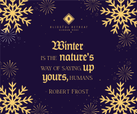 Winter Quote Snowflakes Facebook post Image Preview