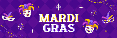 Mardi Gras Masquerade Twitter header (cover) Image Preview