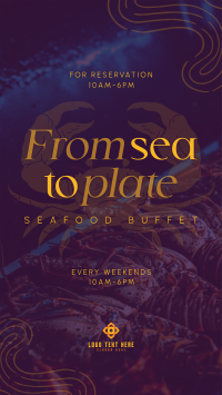 Seafood Cuisine Buffet Instagram Reel Design