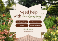 Landscaping Lawn Services Postcard Image Preview