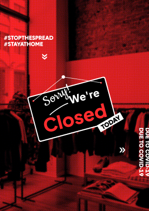 We're Closed Sign Flyer Image Preview