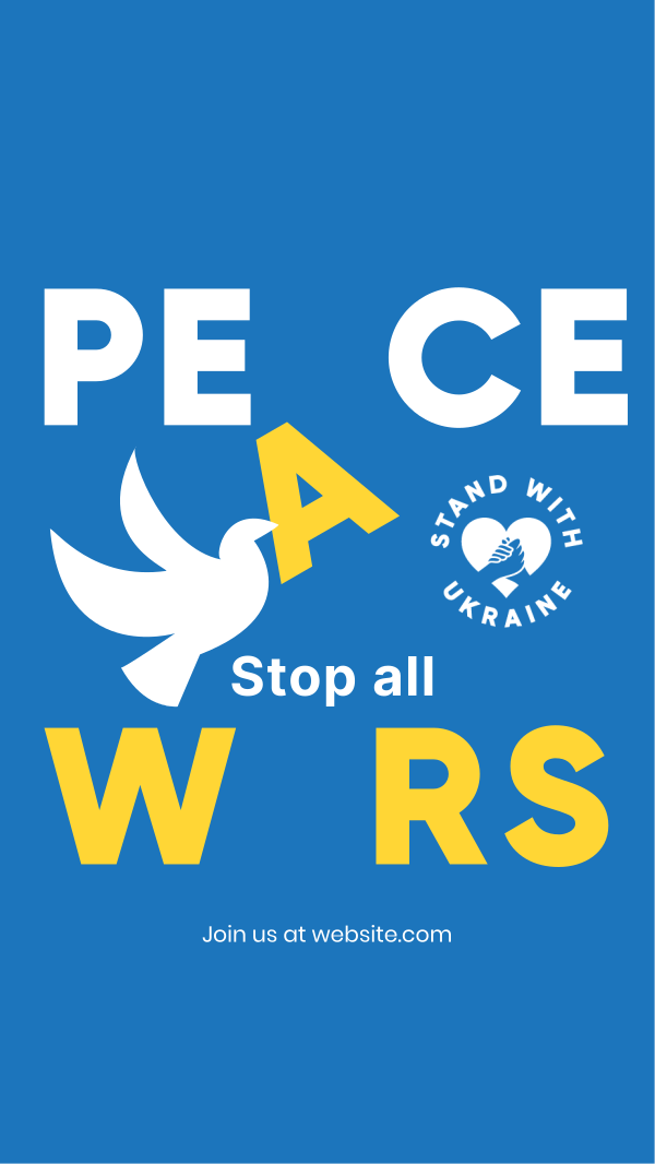 Peace For Ukraine  Instagram Story Design Image Preview