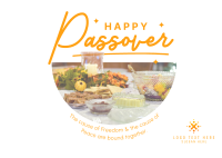 Passover Dinner Postcard Image Preview