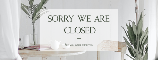 Sorry We Are Closed Facebook Cover Design Image Preview