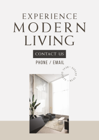 Simple Modern Living Poster Design