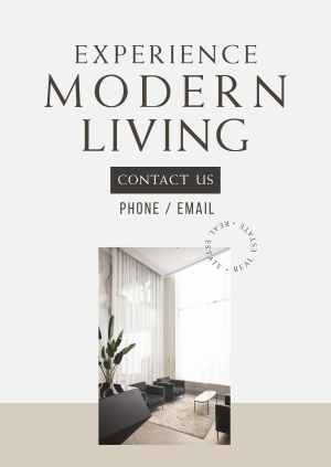 Simple Modern Living Poster Image Preview