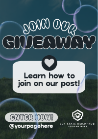 Giveaway Quirky Bubbles Flyer Image Preview