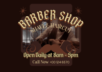 Retro Barber Shop Postcard Preview