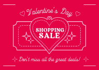 Minimalist Valentine's Day Sale Postcard Image Preview